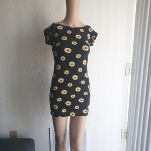 Sunflower bodycon mini dress